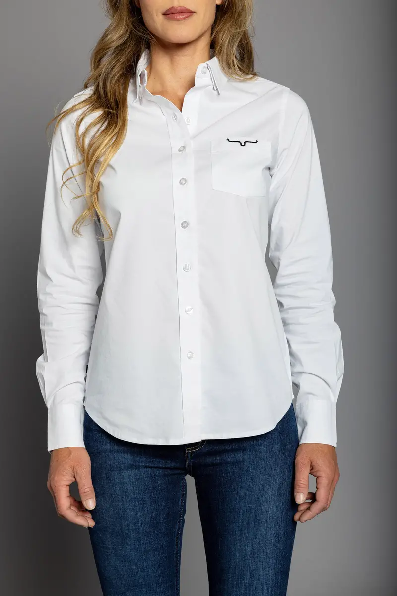 Kimes Ranch Women's White Long Team Shirt 3