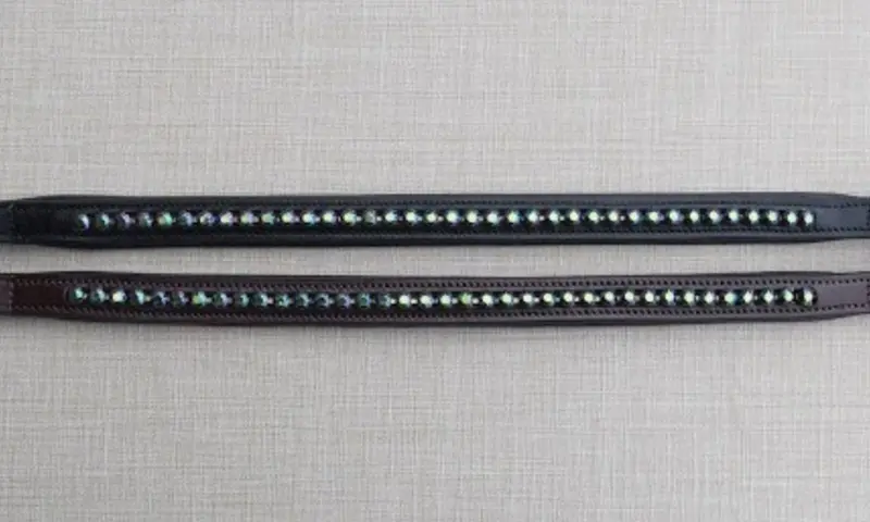 Kl Select Green Iridescent Crystal Browband Brown Full 1