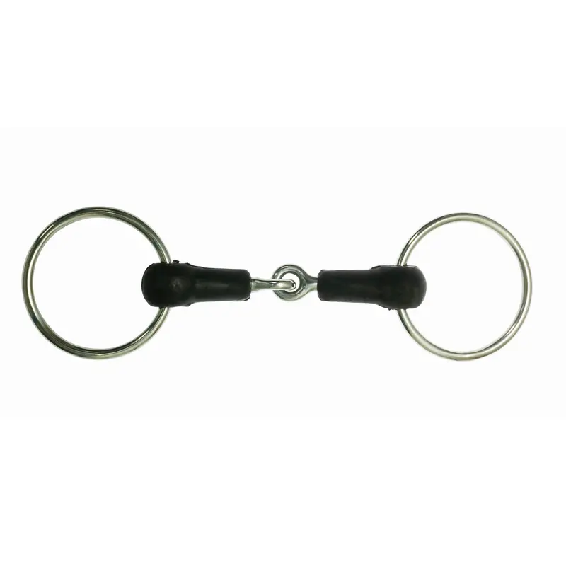 Korsteel Hard Rubber Jointed Loose Ring Snaffle Bit 5" 1