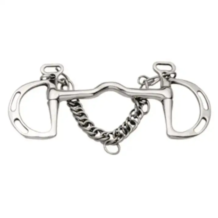 Korsteel  Stainless Steel Cambridge Mouth Slotted Ring Kimblewick Bit 1