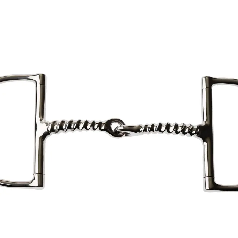 Korsteel Stainless Steel Corkscrew Hunter D Ring Snaffle Bit 1