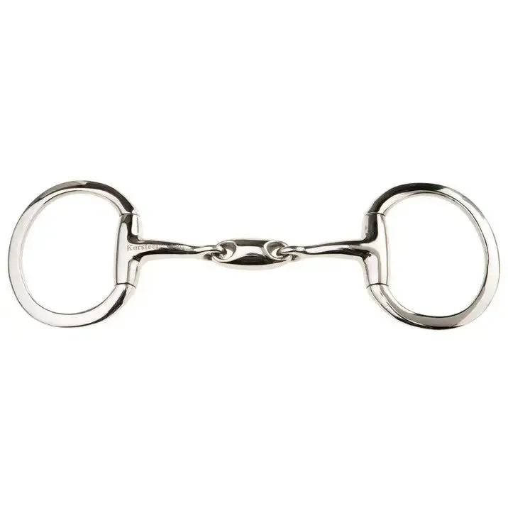Korsteel Stainless Steel Oval Link Eggbutt Snaffle Bit 1
