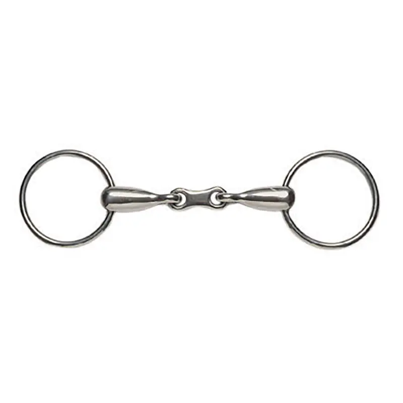 Korsteel Stainless Steel Thick Mouth French Link Loose Ring Snaffle Bit 1