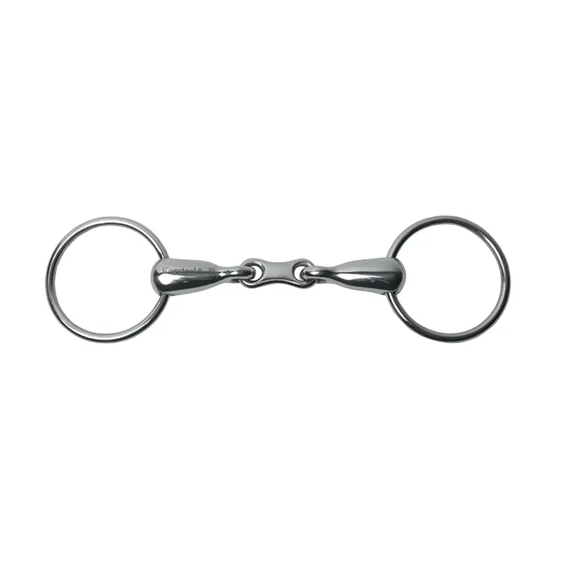 Korsteel Stainless Steel Thick Mouth French Link Loose Ring Snaffle Bit 2