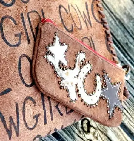 Kurtmen Cognac Suede Stockyards Wristlet 1