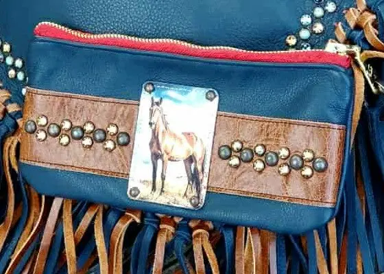 Kurtmen Navy Indigo The Wonder Horse Wristlet 1