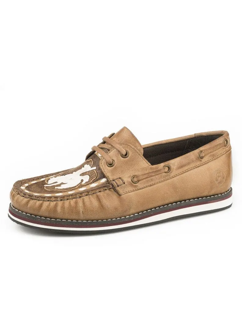 Ladies Beige Leather Moccasin 1