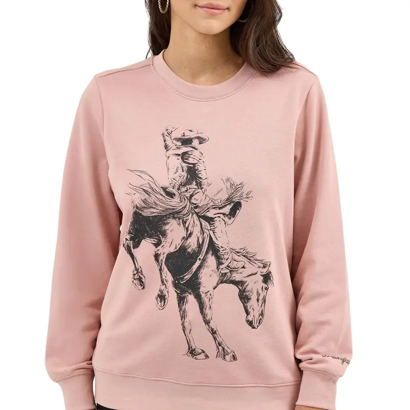 Ladies Misty Rose Retro Crew Sweatshirt 1