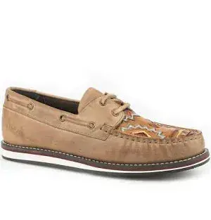 Ladies Tan Aztec Moccasin 1