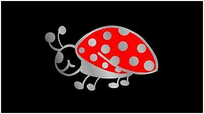 Lady Bug Lazer-Tag Acrylic License Plate (Black) 1