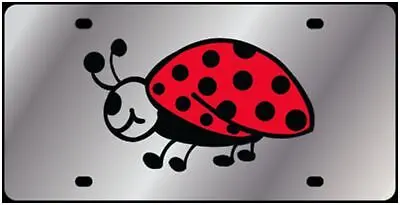 Lady Bug Stainless Steel License Plate (Chrome) 1