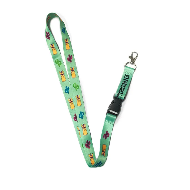 Lanyard - Green Llamas 1