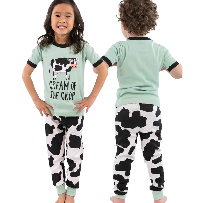Lazy One Cream Of The Crop Short Sleeve Pj Set 1