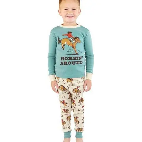 Lazy One Kid's Horsin' Around Pajamas 1