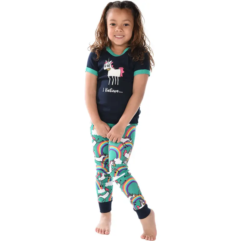 Lazy One Kids Unicorn Pj Set 1