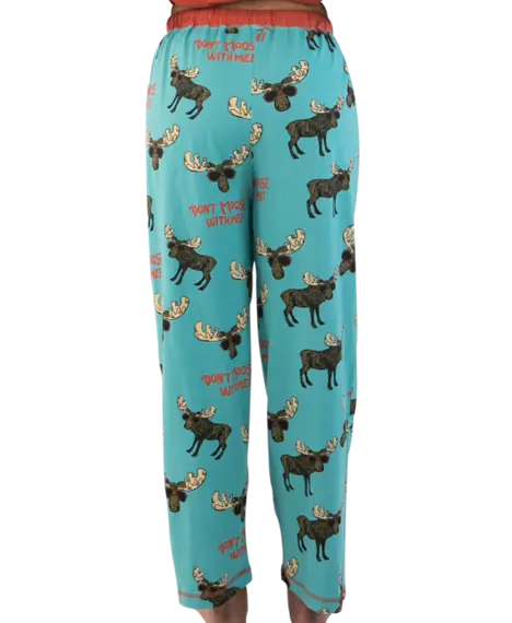 Lazy One Women's Blue Don't Moose With Me Pj Set 5