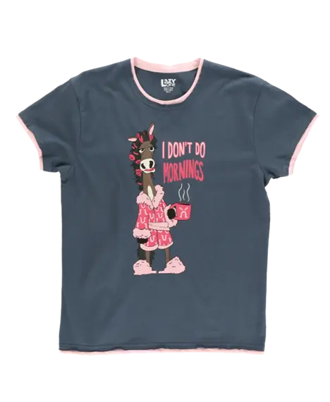 Lazy One Women's Don't Do Mornings Horse Pj Set 2