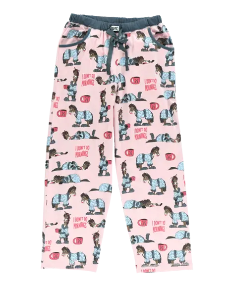 Lazy One Women’s ‘Don’t Do Mornings’ Horse-Themed Pajama Set