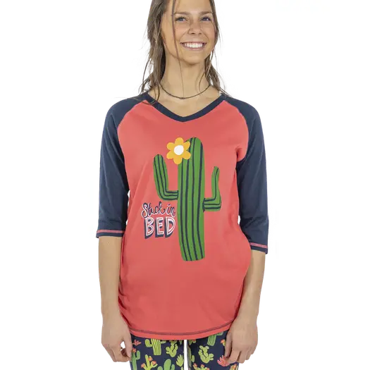 Lazy One Womens Stuck In Bed Tall Tee 1