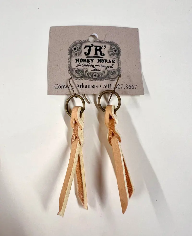 Leather Bloodknot Earrings 1