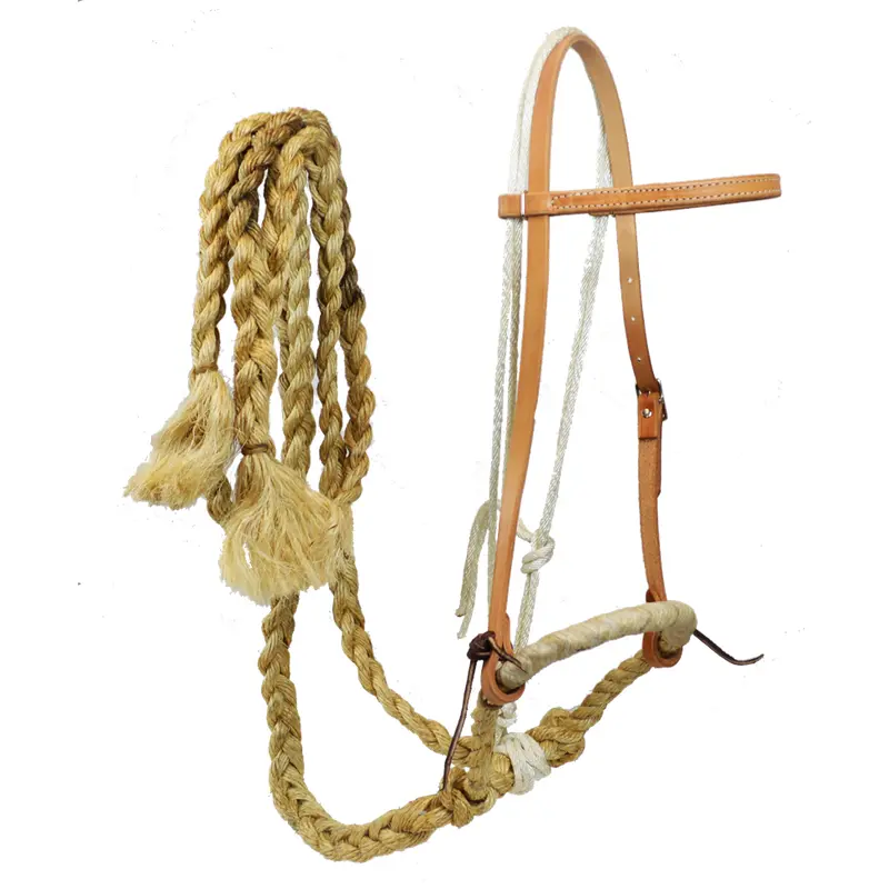 Leather Breaking Bridle With Grass Bosel And Reins 1