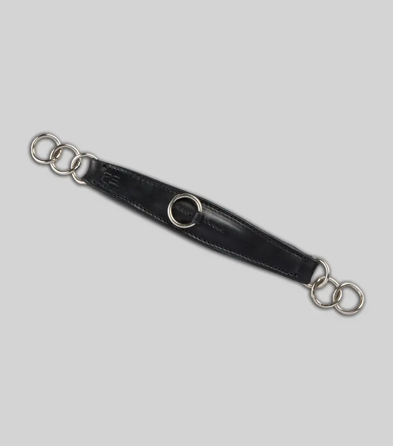 Leather Curb Strap Black 1