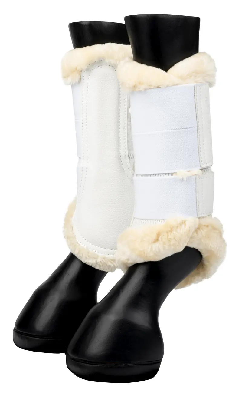 Lemieux Fleece-Edged Mesh Brushing Boots for Breathability