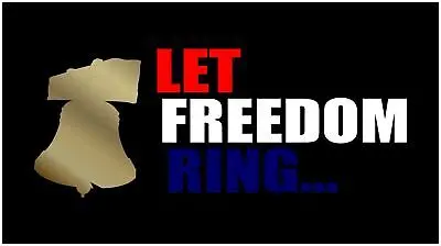 Let Freedom Ring Lazer-Tag Acrylic License Plate (Black) 1