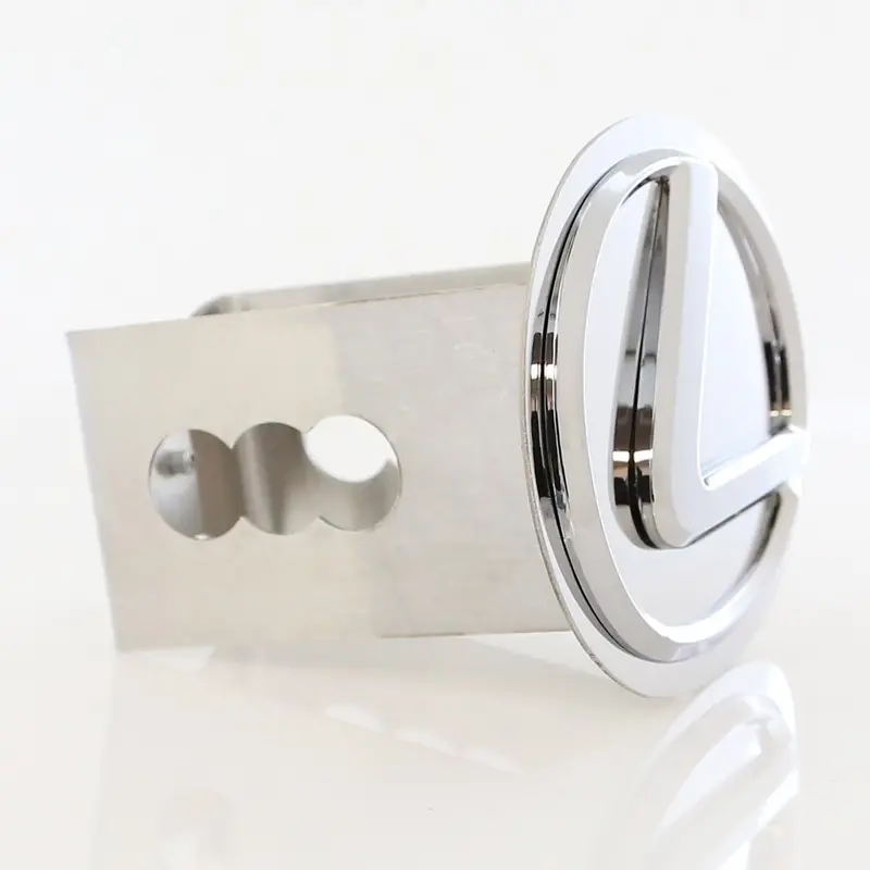 Lexus 3D Logo Trailer Hitch Plug (Chrome) 2