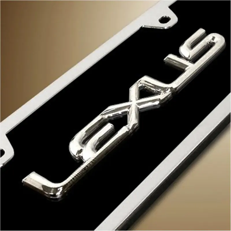 Lexus Badge Mini License Plate Kit (Chrome On Black) 2