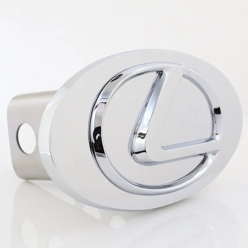 Lexus Logo Trailer Hitch Plug (Chrome) 1