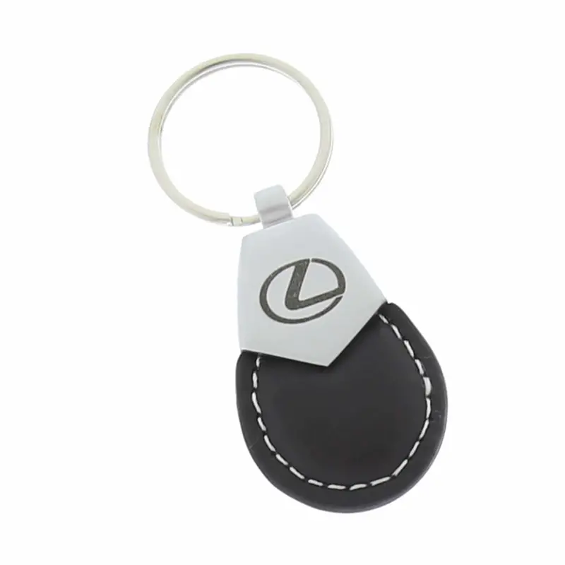 Lexus Oval Shape Leather Keychain (Black) 1
