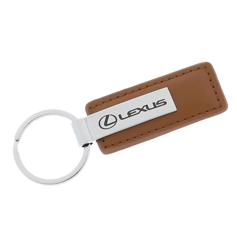 Lexus Rectangular Leather Keychain (Brown) 1
