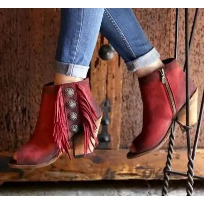 Liberty Black Res. Vegas Rojo Booties 1