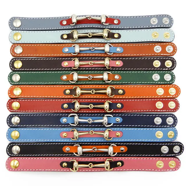 Lilo Collections Bit Snap Leather Bracelet 1