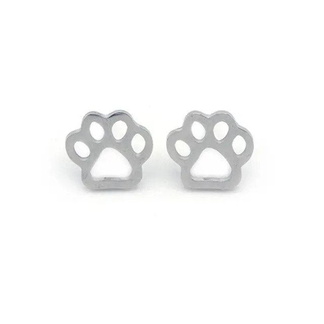 Lilo Collections Paw Print Silhouette Studs 1