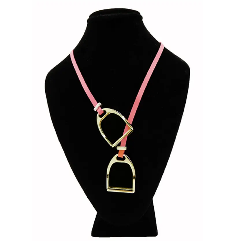Lilo Collections Sally Stirrup Leather Loop Necklace 2