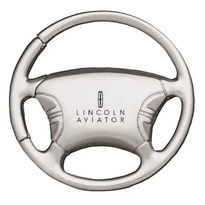 Lincoln Aviator Steering Wheel Key Chain (Silver) 1