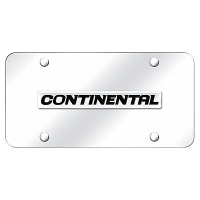 Lincoln Continental Name License Plate (Chrome On Mirrored) 1