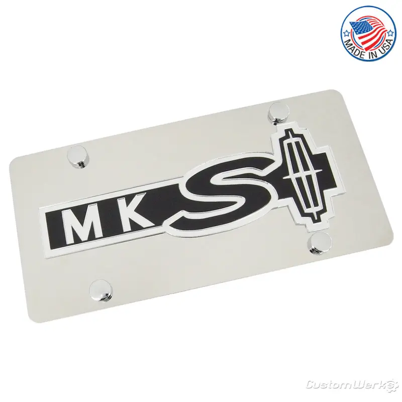 Lincoln Dual Logo Mks License Plate (Chrome) 1