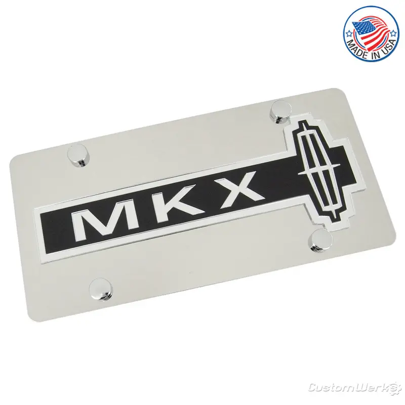 Lincoln Dual Logo Mkx License Plate (Chrome) 1