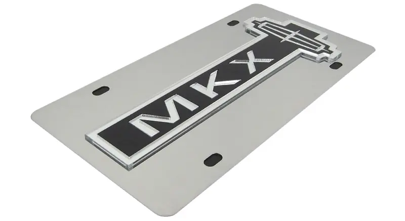 Lincoln Dual Logo Mkx License Plate (Chrome) 2