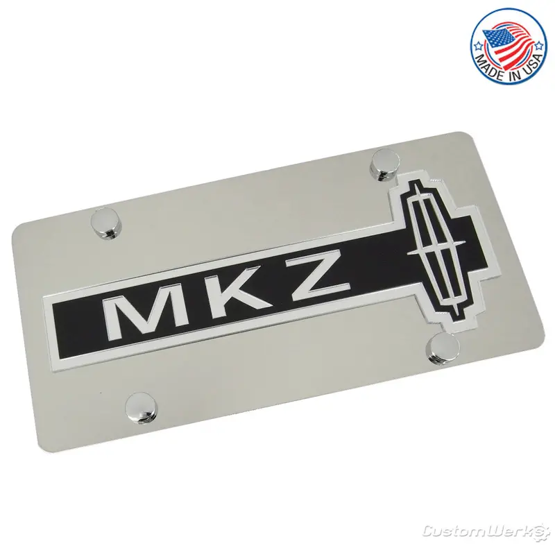 Lincoln Dual Logo Mkz License Plate (Chrome) 1