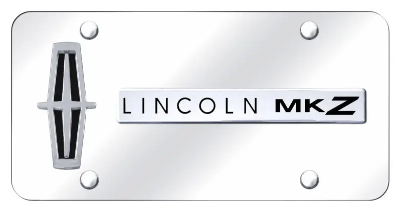 Lincoln Dual Logo Mkz License Plate (Chrome) 1