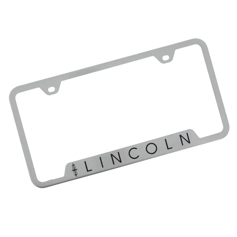Lincoln License Plate Frame (Brushed Chrome) 1