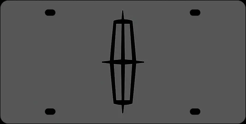 Lincoln Logo License Plate (Carbon Black) 1