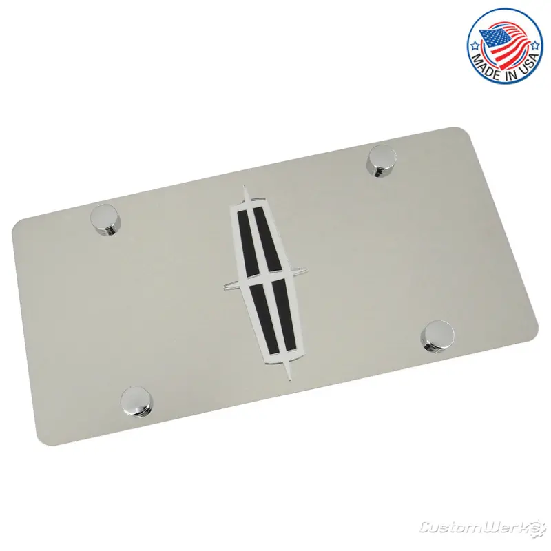 Lincoln Logo License Plate (Chrome) 1
