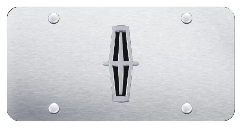Lincoln Logo License Plate (Silver On Chrome) 1
