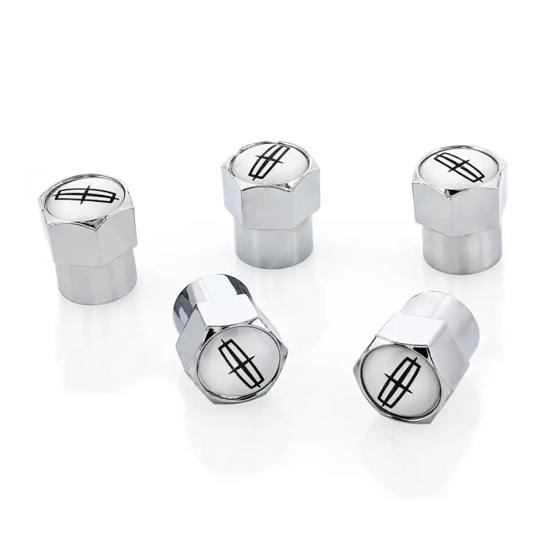 Lincoln Logo Tire Valve Caps (Chrome) 1