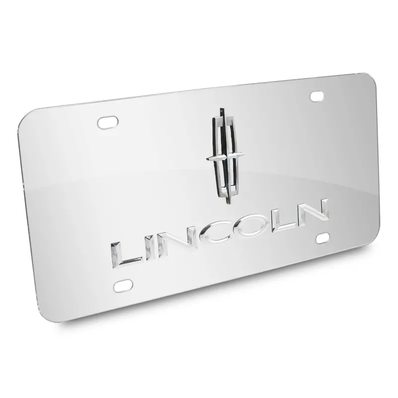 Lincoln Logo With Badge License Plate (Chrome) 1